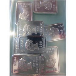 10 x .999 solid silver queen Elizabeth bars