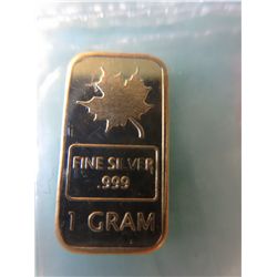 4 x .999 silver & gold clad Canada Maple leaf bars