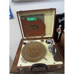 Vintage "Play A Tune" portable record player,