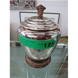 Vintage silver plated lidded urn.