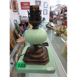 Vintage jadeite Jefferson lamp base