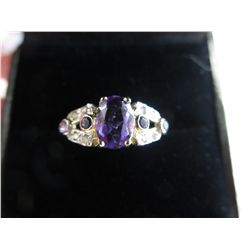 Amethyst & Diamond ring