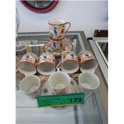18 pieces vintage Japanese demitasse