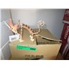 Image 1 : Box containing 4 metal cat figurines