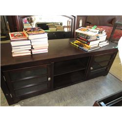 TV stand with glass doors - NEW