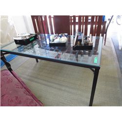 Glass top dining table