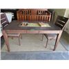 Image 1 : Wood top table, dining table leaf