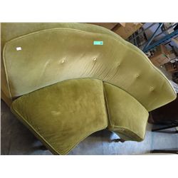 Retro green curved sectional piece