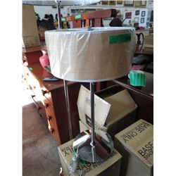 Tabletop lamp with drum shade, contemporary