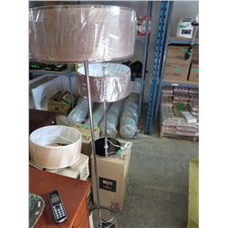 Standing lamp with drum shade, contemporary
