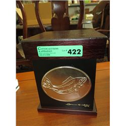 Decorative wood box with a Haida motif salmon