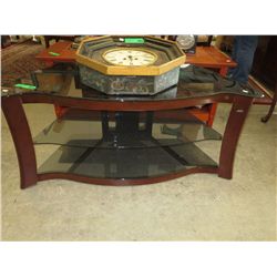 Smoked glass TV stand, New