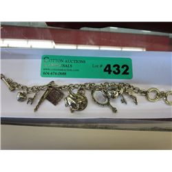 Bronze bracelet with charms