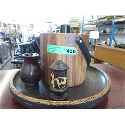 Four piece wood items