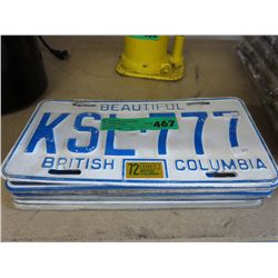 16 license plates.