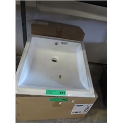 Modern porcelain under mount sink