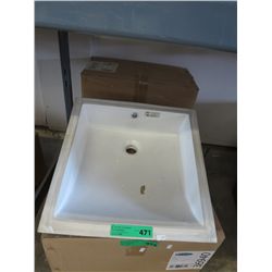 Modern porcelain under mount sink