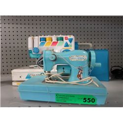 Two children's sewing machines