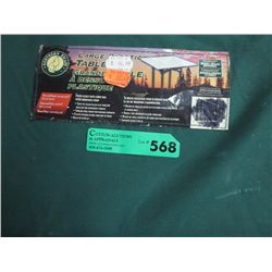 Large plastic folding table in case
