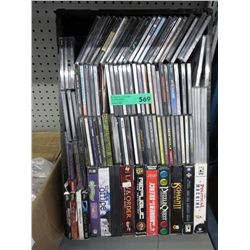 Case of CD's and games
