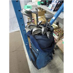 Golf clubs in case