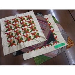 Four cushion covers 16" square