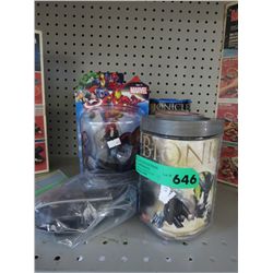 Marvel figure-Black Widow & 5 containers of Lego