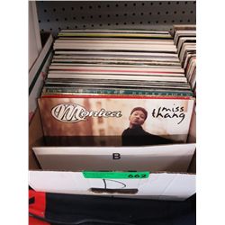 Case of vintage LP records