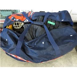 Large bag of goalie hockey gear