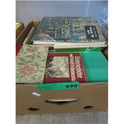 Box of hardcover books