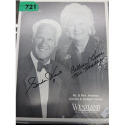 Signed photo of Gordie & Colleen Howe