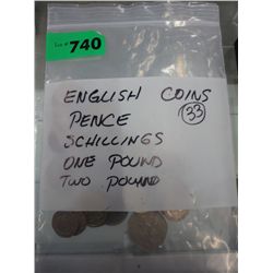 33 English coins