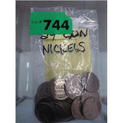 29 Canadian nickels 1922-52