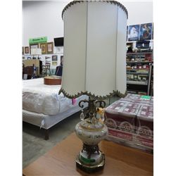 Vintage brass & marble base lamp