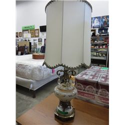 Vintage brass & marble base lamp