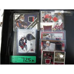 7 Hockey jersey collectors cards