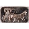 Image 1 : OLD HORSE AND BUGGY ONE OUNCE .999 SILVER BAR,