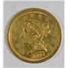 Image 1 : 1843-O 2 1/2 DOLLAR GOLD SMALL DATE MS61 RARE COIN!