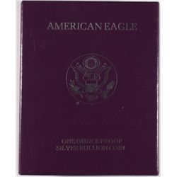 1993 PROOF AMERICAN SILVER EAGLE, IN ORIGINAL BOX  WITH CERTIFICATE