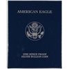 Image 1 : 2002 PROOF AMERICAN SILVER EAGLE IN ORIGINAL BOX WITH CERTIFICATE
