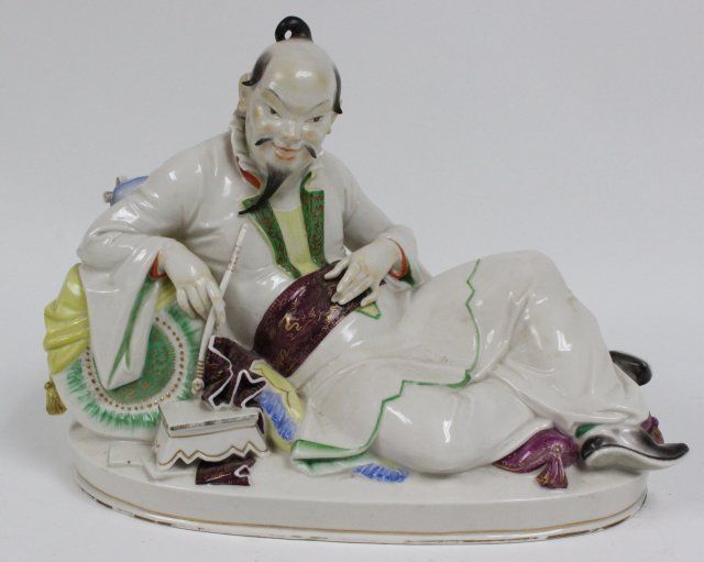 H. Meissel, sculptor seated porcelain figure
