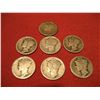 Image 1 : LOT OF (7) 1917 MERCURY DIMES 90% SILVER