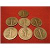 Image 2 : LOT OF (7) 1917 MERCURY DIMES 90% SILVER