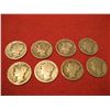 Image 1 : LOT OF (8) 90% SILVER MERCURY DIMES