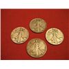 Image 1 : LOT OF (3) 1941 WALKING LBERTY HALF DOLLARS 90% SILVER