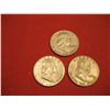 Image 1 : LOT OF (3) FRANKLIN HALF DOLLARS 90% SILVER