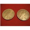 Image 2 : LOT OF (2) 1922 & 1925 PEACE DOLLARS 90% SILVER
