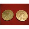 Image 2 : LOT OF (2) 1922 SILVER PEACE DOLLARS 90% SILVER
