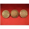 Image 2 : LOT OF (3) 1964 90% SILVER KENNEDY HALF DOLLARS
