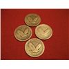 Image 2 : LOT OF (4) 1926 STANDING LIBERTY QUATERS 90% SILVER